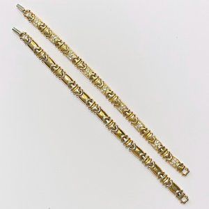 Joan Rivers pair of 8" goldtone link bracelets